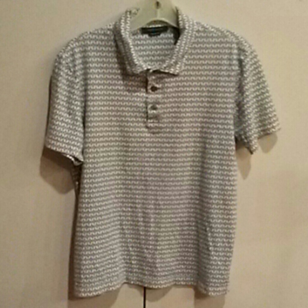 Perry Ellis geometrical polo shirt